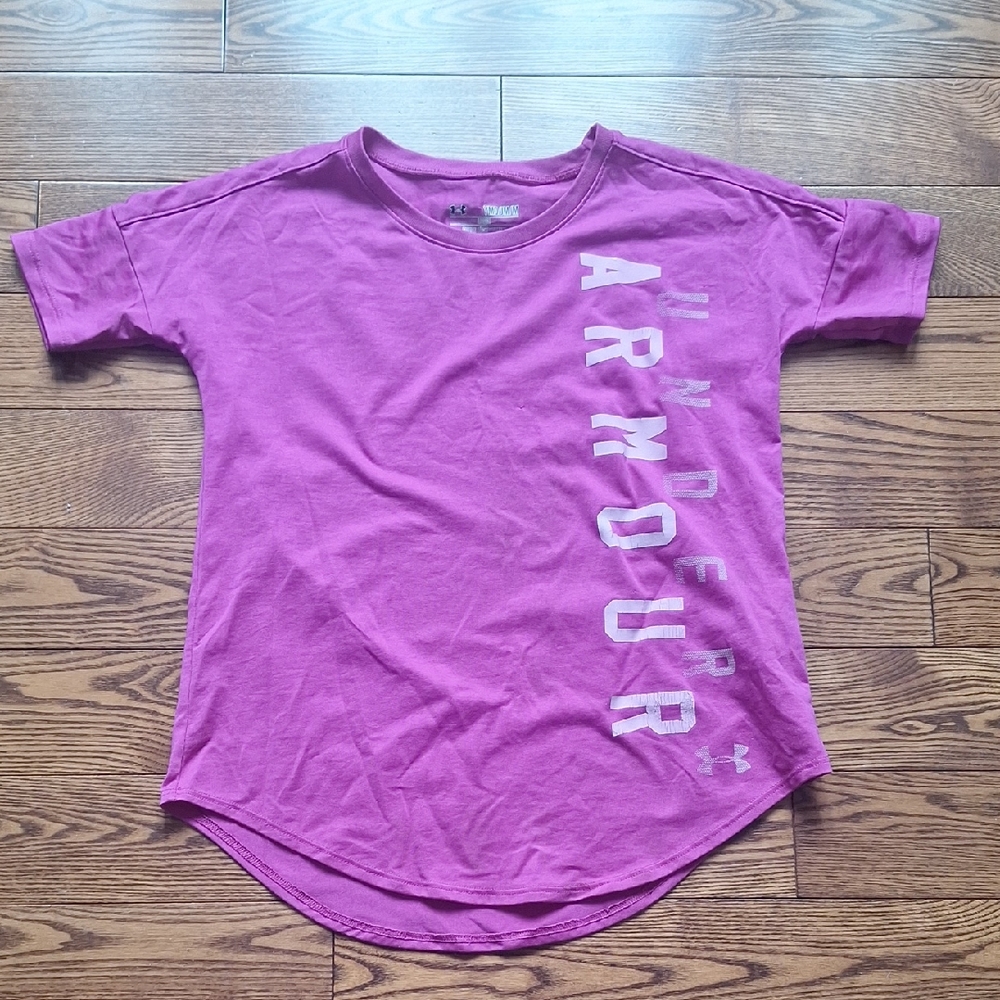 Under Armour Kids' Pink-Purple Graphic Tee
